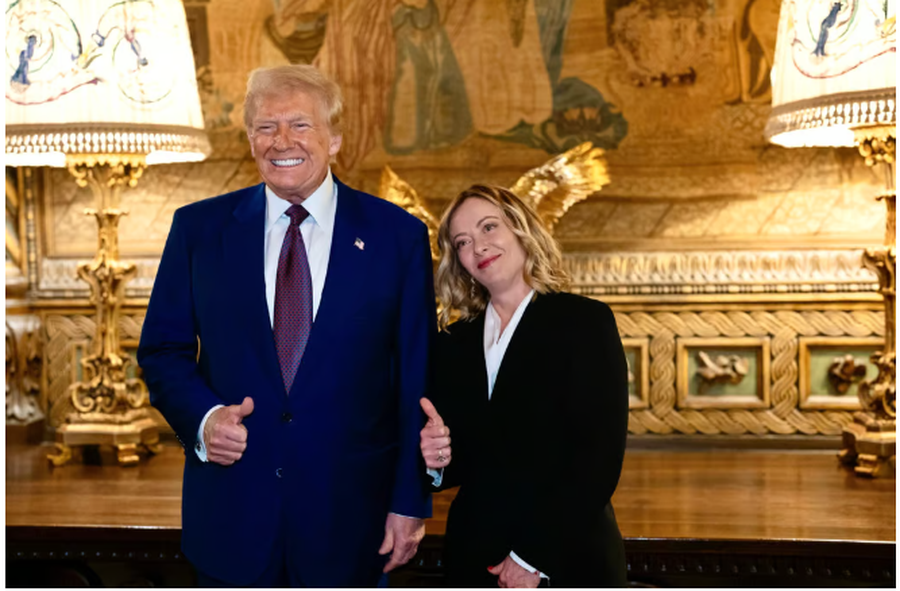 Meloni takon Presidentin e zgjedhur Trump në Mar-a-Lago